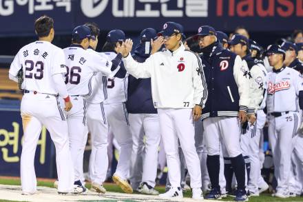 이승엽 감독 "최고의 투구 잭로그, 결정적 역할 강승호...오명진도 칭찬" [IS 승장]