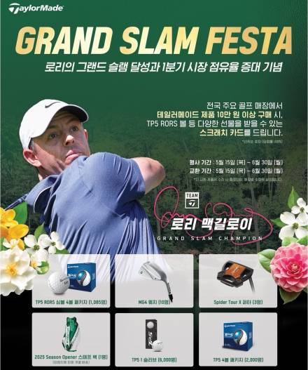 [골프소식] 시장점유율 키운 테일러메이드, ‘그랜드슬램 페스타’로 골퍼들과 소통강화