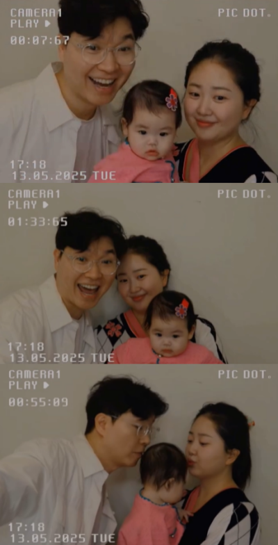 박수홍, 가족사진 공개..'37㎏↑'♥김다예 눈길