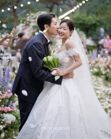 '청순 미모' 돋보여…김태술♥박하나, 결혼식 눈길