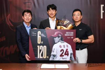 '우와' 키움, 송성문과 6년 120억원 비FA 계약
