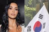 킴 카다시안, 한국서 태극기 인증샷 “역시 김씨?”