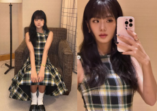 블랙핑크 지수, 달라 보이네…깜찍한 풀뱅 앞머리 [IS하이컷]