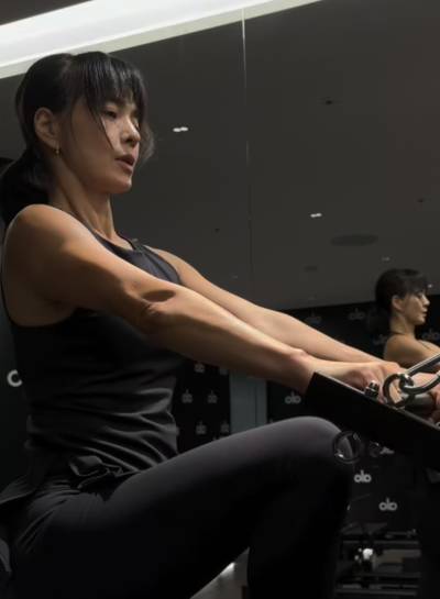 '션♥' 정혜영, 운동하는 엄마는 멋있다