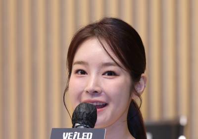 [포토] 조은나래, '베일드 뮤지션' 제작발표회 진행 맡았어요