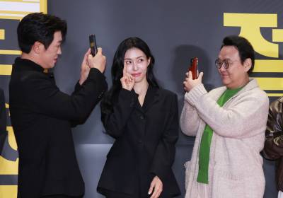 [포토] 허성태-서민주-차순배, 화기애애한 '정보원' VIP시사회 포토월 현장