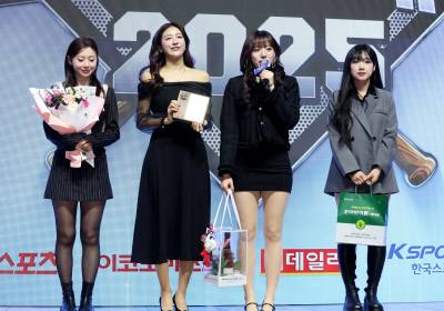 [포토]한화 응원단, 치어리더상 수상