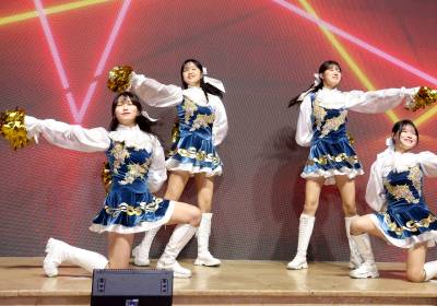 [포토]축하공연하는 가천대 치어리더팀