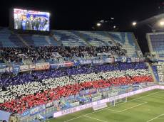 맹추위도 못 막아…빅버드 가득 채운 ‘청백적’ 카드섹션