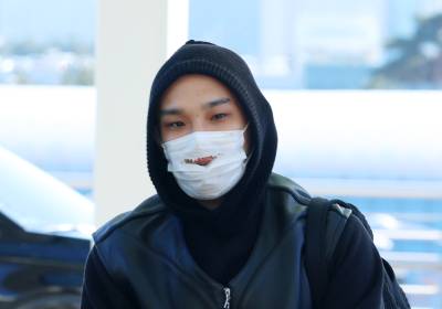 [포토] 범주, 신박하게 '찢어진 마스크' 착용하고