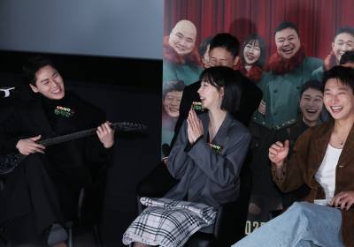 [포토] 막내 '한정완'의 재롱에 기쁜 '신의악단' 주역들