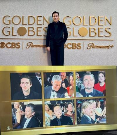 이병헌, 美 골든글로브 인증샷…‘케데헌’ 팀과 반가운 재회 [IS하이컷]