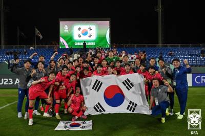 ‘기다려라 일본’ 백가온·신민하 득점…이민성호, 호주 꺾고 U-23 아시안컵 4강