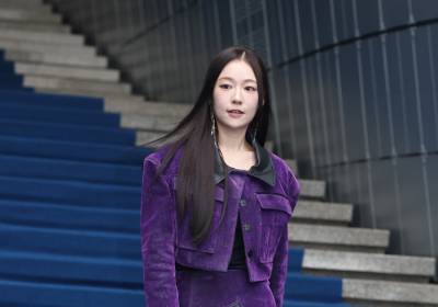 [포토] 송지우, 우아한 퍼플 색감의 투피스