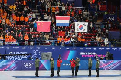 쇼트트랙 시상식서 연이어 ‘잘못된’ 태극기 게양…체육회도 대응 예정 [2026 밀라노]
