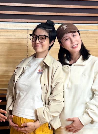 안영미·나비, 나란히 ‘D라인’… 둘째 임신 근황 [IS하이컷]