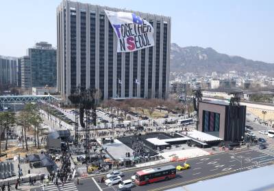 [포토] 방탄소년단 공연 D-1 '기대감 가득'