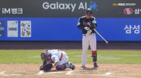 '강민호의 제스처가 애처롭다' 공이 뜨는 미야지, 탈삼진 6개에 볼넷 7개…WHIP 2.25 