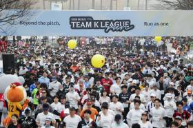 프로축구 전 구단 유니폼 입고 ‘팀 K리그 런’…성공적으로 마무리