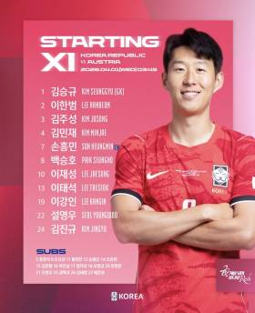 홍명보호, 오스트리아전도 스리백 가동…손흥민·이강인·이재성 선발 출격