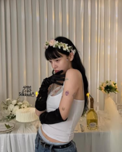 “저 결혼합니다만…” AOA 지민, 팔뚝 타투 웨딩 패션에 ‘깜짝’