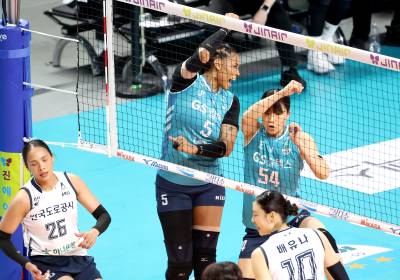 [포토]실바, 블로킹성공 포효!