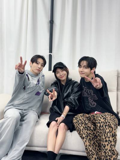 하지원, BTS 뷔·정국 만났다…“모든 게 완벽” 팬심 폭발 [IS하이컷]