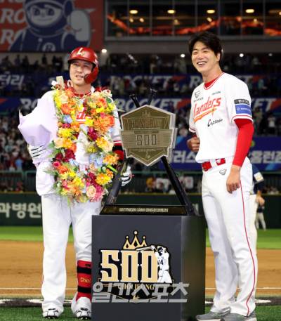 '대박' SSG 최정, KBO 사상 첫 통산 500홈런